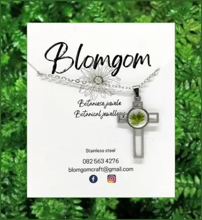Cross Necklace - Moss (NCL002)